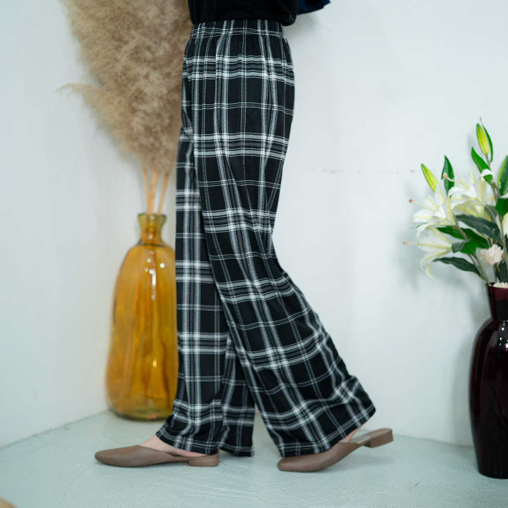 กางเกงขายาวอิสลาม ลายสก็อตทรงกระบอก ผ้าดีใส่สบาย เหมาะกับสาวไซส์เล็ก Ra49วาริสมุสลิม - รูปที่ 6