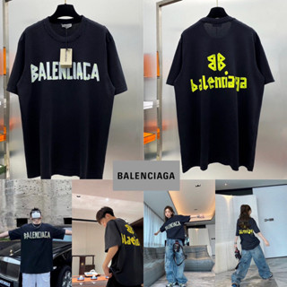 BALENCIAGA Unisex T-shirts 🖤🤍 เสื้อยืด BALENCIAGA 🏷️ Hiend 1:1 Cotton 💯 ส่งจากไทย 🇹🇭ร้านค้าจัดส่งไว