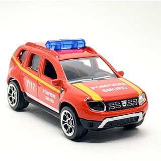 Majorette Dacia Duster Facelft - Romania - Pompierii Smurd 112 สีแดง 1/64 (8cm) ไม่มี package