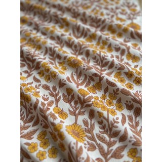 144บาท/หลา Cotton Fabric Indian Blockprint  ผ้าฝ้าย ผ้าอินเดีย พิมพ์มือ ผ้าเบาสบาย インド綿　ブロックプリント　sarasafabric D23-07-01