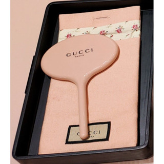 ✅พร้อมส่ง แท้💯🌈ส่งไว Gucci  Handheld Miror กระจกมือถือ ขนาดพกพา พร้อมถุงผ้าสีชมพู