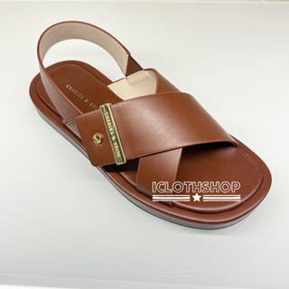 CHARLES &amp; KEITH : Crossover Back Strap Sandals  Item No. CK1-70030073 รองเท้ารัดส้น