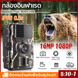 🐘 กล้องอินฟาเรด 16MP 1080P กันน้ำ มีมุมมองกลางคืน สำหรับล่าสัตว์ กลางแจ้ง IP66 0.3s กันน้ำ