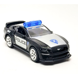 Majorette Ford Mustang GT Deluxe Police สีดำ / เงิน Scale 1/64 (8cm) ไม่มี package