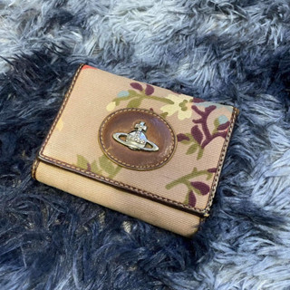 vintage vivienne westwood short wallet floral print