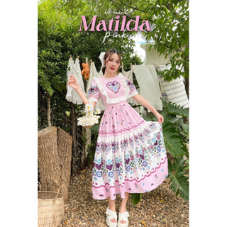 💎พร้อมส่ง💎BLT 💕Matida pink dress ชุดเดรสยาวสีชมพู