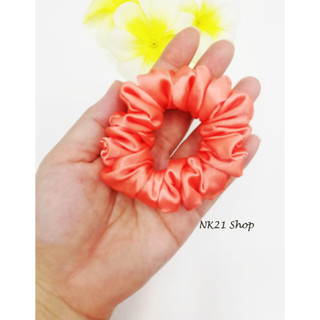 NK21 โดนัทรัดผม ไซส์มินิ หนังยางรัดผม Mini Scrunchies,Satin crunchies,Scrunchy,Hair accessories