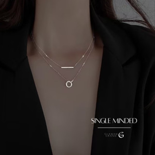 Glamor✨Single-Minded สร้อยคอ สร้อยคอผู้หญิง สร้อยคอเงินแท้พร้อมจี้ สร้อยคอแท้ สร้อยจี้เพชร สร้อยคอเงินแท้ สร้อยคอแท้