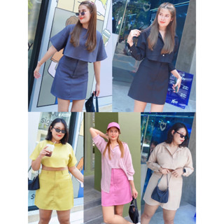 code: KR กระโปรงสั้นมีซับใน กระเป๋าเจาะ ซิปหน้า (เฉพาะกระโปรง)