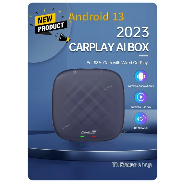 รุ่นใหม่ล่าสุด android 13 และ 11 Carplay Ai Box รุ่น Full  system 2023  Apple CarPlay  พร้อมส่ง