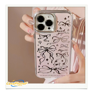 ✨ส่งของขวัญ✨เคส for iPhone 11 14 Pro Max Case for iPhone 12 13 ป้องกันการตก การป้องกัน โบว์หูกระต่าย หวานสวย