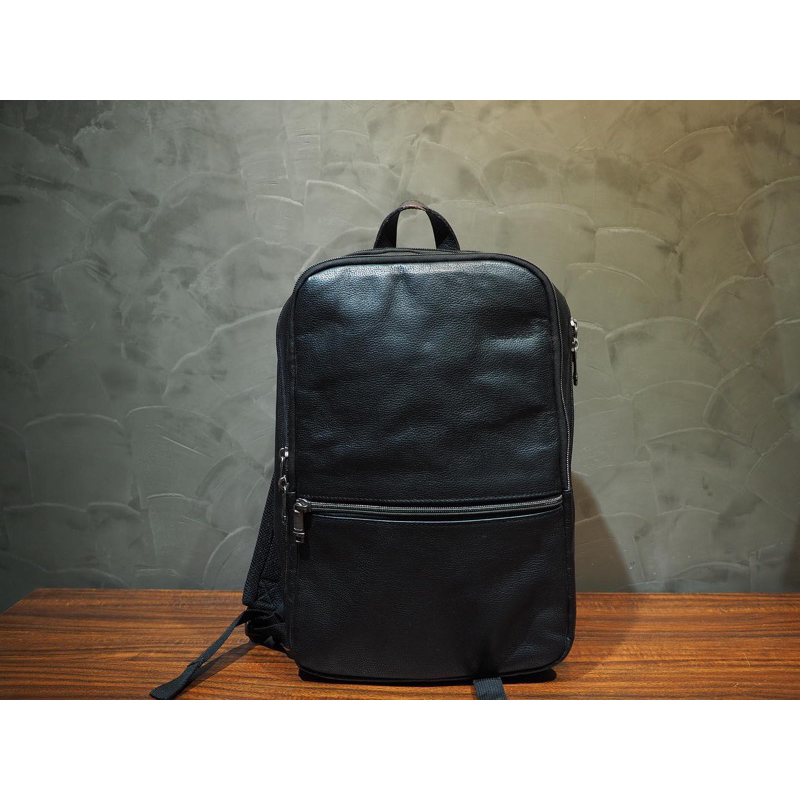 samsonite leather backpack laptop