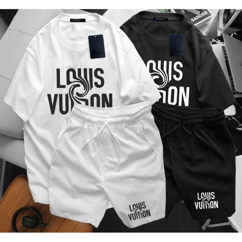 เสื้อยืดยี่ห้อหลุยส์วิตตอง + กางเกง Louis Vuitton set