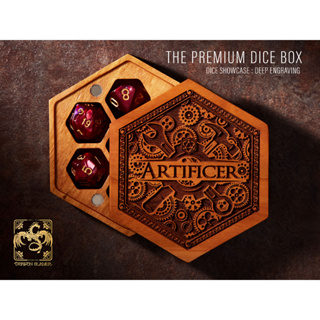 The Artificer Dice Box CHERRY WOOD | Premium DnD Dice Box | D&amp;D DiceBox | Dice Vault | Dice Storage Tray for MTG RPG