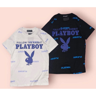 พร้อมส่ง💥เสื้อยืดเพลบอย playboy งานปักนูน ป้ายห้อย ผ้าคอตตอน เสื้อยืคอกลม เสื้อยืดราคาถูก มีบริการเก็บเงินปลายทาง