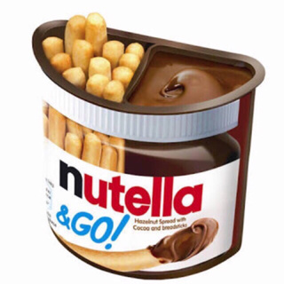 Nutella &amp; Go บิสกิตจิ้มช็อกโกแลตร สชาติอร่อย ตัวช็อกโกแลต 32 g (1 กล่อง )