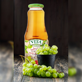 VITA Apple - Grape Juice No sugar added น้ำแอปเปิ้ลผสมองุ่น 1 ลิตร