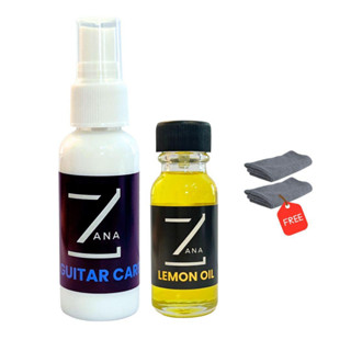 [ชุดเซต] ZANA Lemon Oil&amp; Guitar Care เลม่อนออยล์และอุปกรณ์ทำความสะอาดกีตาร์ แถมผ้าเช็ด