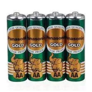 ถ่าน Pana AA  gold เขียว(แท้100%) พานา โซนิค (Panasonic)gold ขนาด AA 1.5 โวลต์ แพ็ค