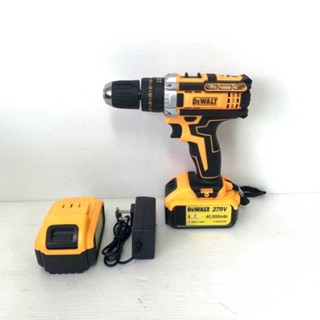 Dewalt สว่านไร้สาย 3 ระบบ 279V แถมฟรี แบตเตอรี่ขนาดใหญ่ Lithuim Li-ion  2 ก้อน (รุ่นมีที่วัดระดับน้ำ)