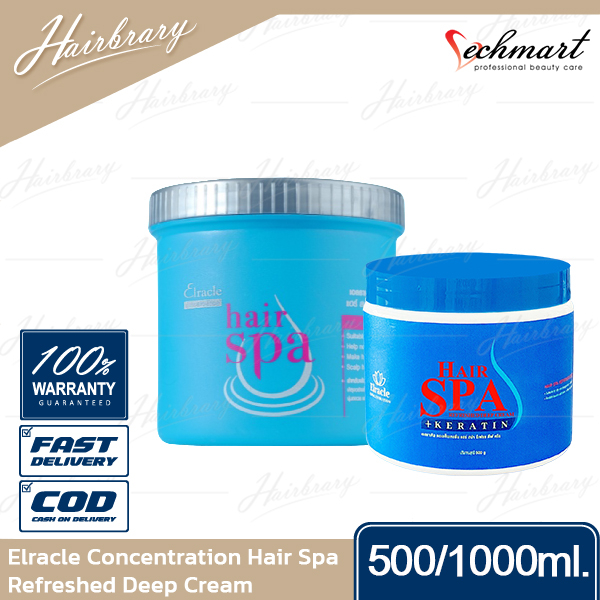 เอลราเคิล Elracle Hair Spa Refreshed Deep Cream 500/1000ml. แฮร์สปา รีเฟรช ดีฟ ครีม เหมาะสำหรับผมแห้