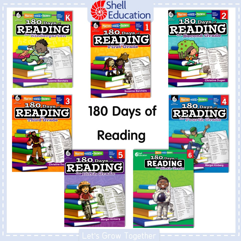 180 Days of Reading แบบฝึกหัดการอ่านเนื้อเรื่องพร้อมเฉลย พิมพ์ A4