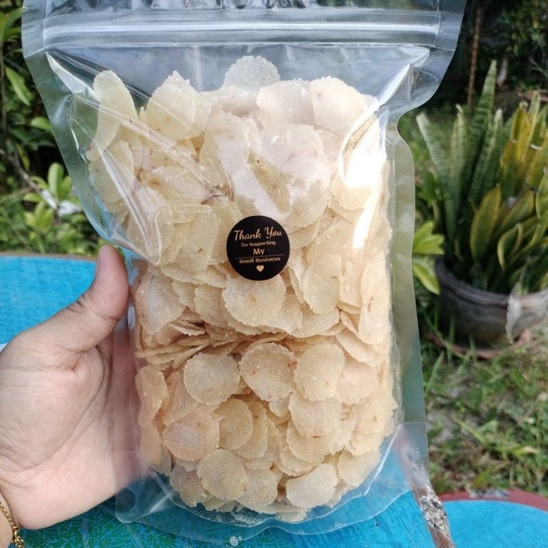 ข้าวเกรียบปูแผ่นดิบ  ใส่ถุงซิปอย่างดี ปริมาณ 480-500 กรัม