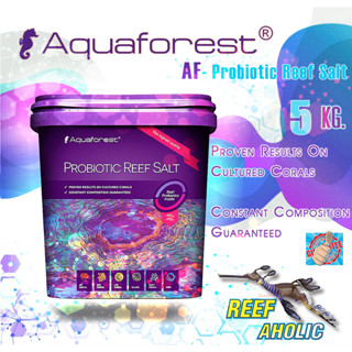 Aquaforest Probiotic Reef Salt 5 Kg. สูตรเฉพาะของ AF เกลือมีแบค ช่วยลด No3/PO4 ลงอย่างเห็นได้ชัด..ต้องดูด้วยตาตัวเอง