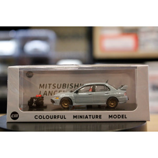 รถโมเดล 1/64 Mitsubishi Lancer Evolution IX GREY+Engine CM Model