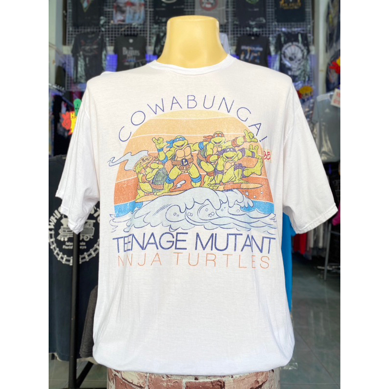 เสื้อวินเทจ Official Teenage Mutant Ninja Turtles Retro Movie Vintage Wash Charcoal T-Shirt ไซส์ XL