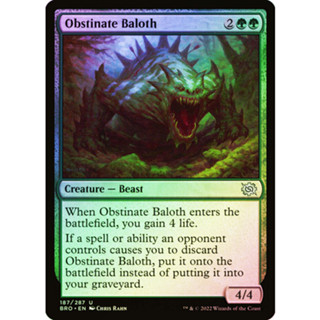 [MTG] Obstinate Baloth [BRO] [GREEN] [UNCOM] [FOIL] [ENG] (การ์ดเมจิค / Magic the Gathering)