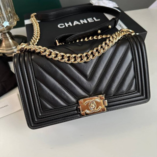 🔥🔥ส่งฟรี🔥🔥 CHANEL BOY VV GHW FLAP BAG ORIGINAL