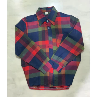สินค้ามือหนึ่ง สินค้าถ่ายจากภาพจริง เสื้อลายสก๊อต เสื้อเซิ้ตแขนยาว พร้อมส่ง