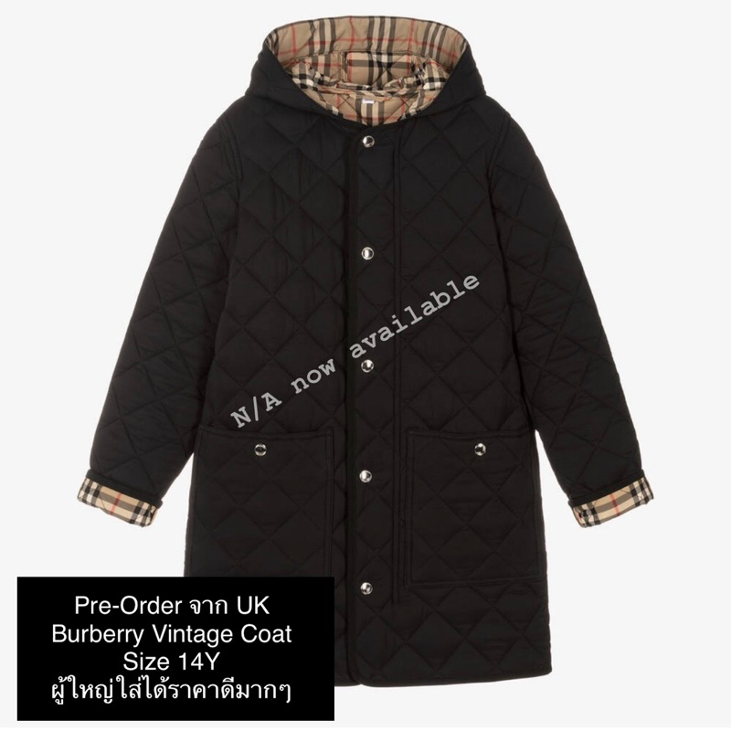 Pre-Order จาก UK เสื้อโค้ท Burberry Vintage Coat ของแท้ 💯%