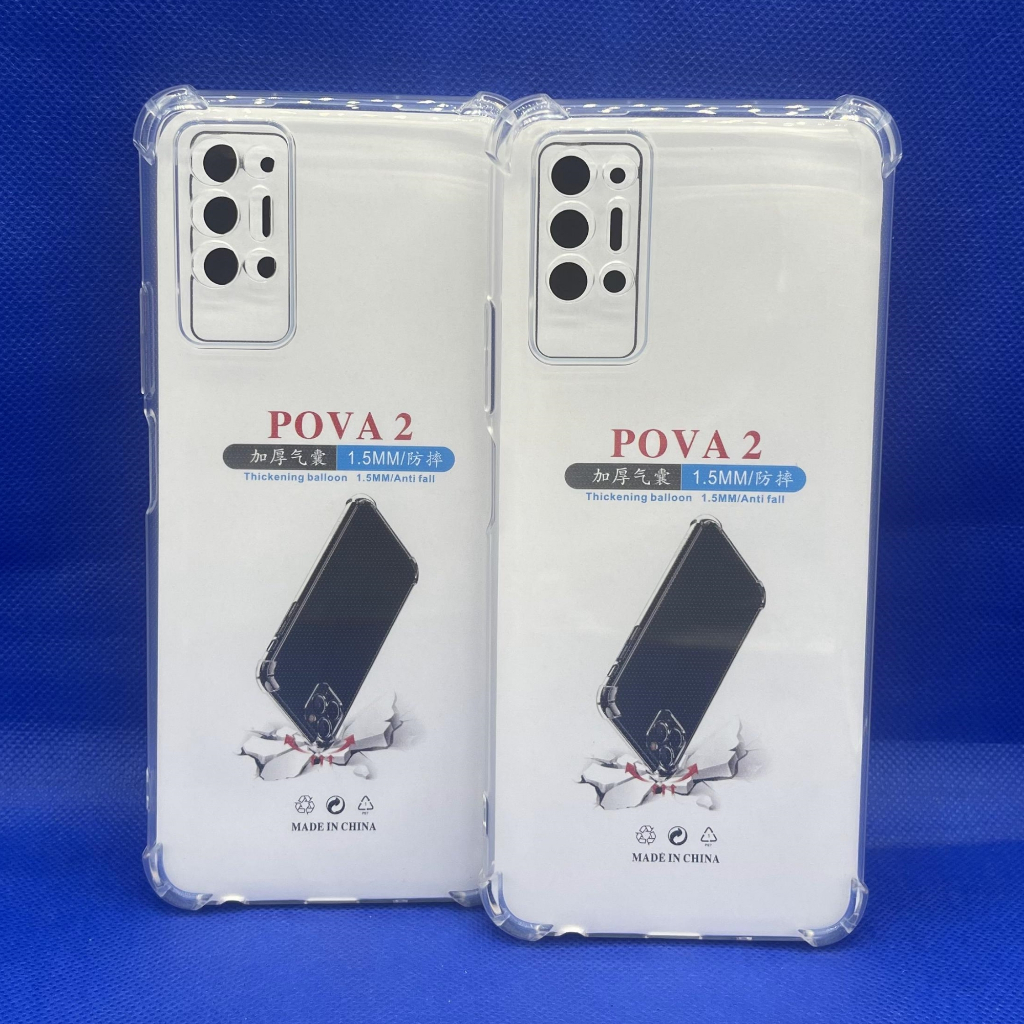 Case tecno เคส Tecno pova2 หนา 1.5mm ตรงรุ่น แบบ TPU ใสเสริมขอบและมุมกันกระแทก ส่งไว จาก กทม