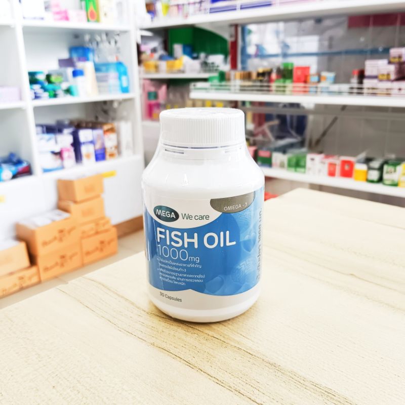 MEGA We care FISH OIL 1000 mg. ขวดละ 30 เม็ด น้ำมันปลา