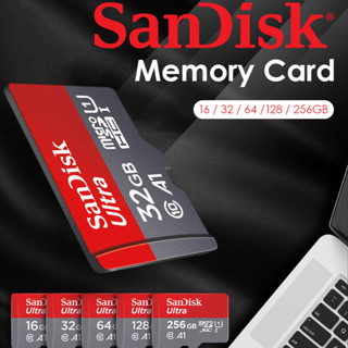 Sandisk Ultra Micro SDCard 128GB/256GB/512GB Class10 A1 (SDSQUAR) เมมโมรี่การ์ด โทรศัพท์ มือถือ แท๊บเล็ต