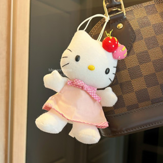 Hello Kitty Strawberry Pink Dress Keychain