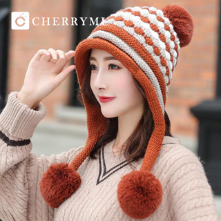 CHERRYMU รุ่น CK24 หมวกไหมพรม CRM wool pom hat