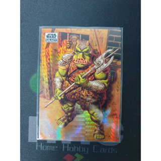 การ์ด Topps Chrome Star Wars Galaxy "Gamorrean Guard" Prism refractor /75