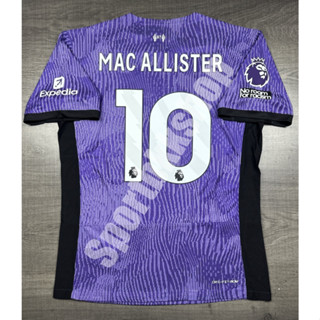 [Player] - เสื้อฟุตบอล ลิเวอร์พูล เยือน 3 Third 2023/24 เกรดนักเตะ พร้อมเบอร์ชื่อ 10 MAC ALLISTER และอาร์มพรีเมียร์ลีค N