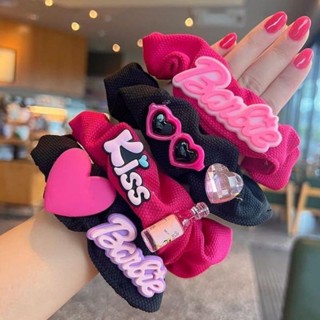 #พร้อมส่ง ยางมัดผม Barbie Black pinkฮอตมาก รีบตำเลยจ้า