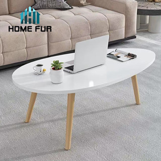 Home fur โต๊ะห้องรับแขก โต๊ะหน้าโซฟา ทรงวงรีเรียบหรู สไตล์โมเดิร์น