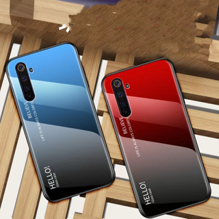 เคสไล่สี เคสกระจก ใช้สำหรับ Oppo Realme 6 6pro Realme 5 5s 5i 5pro Realme 9i Realme 7i 7pro Realme C1 C3เคสกระจกสองสี