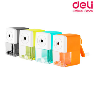 Deli 0616 Pencil Sharpener กบเหลาดินสอแบบตั้งโต๊ะ สีสันสดใส (คละสี 1 ชิ้น) กบ กบเหลาดินสอ เครื่องเขียน อุปกรณ์การเรียน