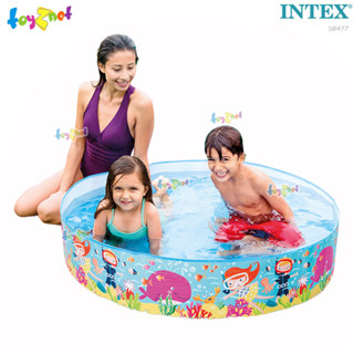 Intex สระขอบตั้ง นักดำน้ำตัวน้อยและสัตว์ใต้ทะเลแสนสนุก 4 ฟุต (1.22x0.25 ม.) รุ่น 58477