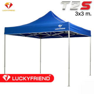 [ใส่โค้ดRG690IXH ลด130บาท] LUCKYFRIEND เต็นท์พับ เต็นท์ รุ่น T2S 6 ขนาด ผ้าใบ 700D ผ้าใบ 8 สี กันน้ำ กันแดด เต็นท์ขายของ
