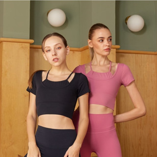 Penny Activewear สปอร์ตบรา แขนสั้น ยาวกลางเอว มีฟองน้ำ บราออกกำลังกาย สปอร์ตบราผู้หญิง สปอร์ตบรา บราโยคะ รุ่น Mercy Bra