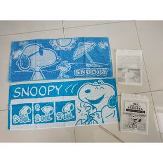 ผ้าขนหนูเช็ดผม snoopy ของใหม่ japan เนื้อหนานุ่ม 35x80 cm.เหมา 2 ผืน