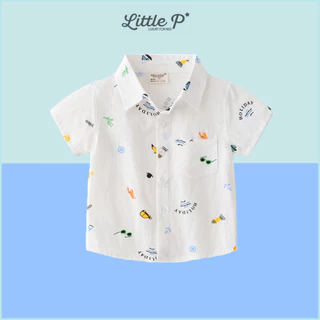 🌟🇹🇭 ส่งด่วน🌟 ใหม่ ! เสื้อเชิ้ตเด็กชาย เสื้อเด็กแขนสั้น อายุ​ 1-7 ปี By Little.P